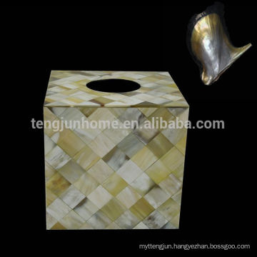 Ox Horn Decorate Tissue Box with Full Cover